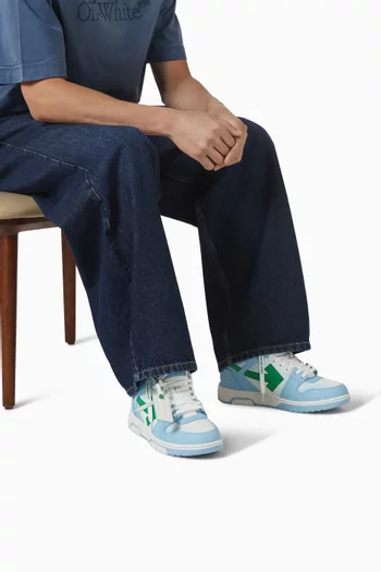 سنيكرز اوت اوف اوفيس بألوان متدرجة جلد عجل وقماش شبكي