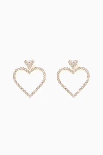 Coeur Royal Earrings in Metal & Swarovski® Crystals