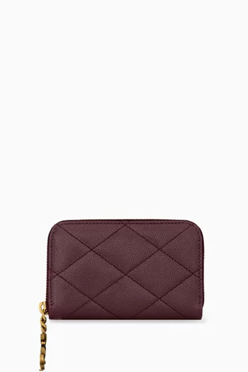 Cassandre Bijou Change Purse in Grain de Poudre Leather