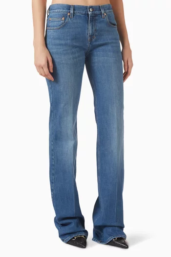 بنطال جينز بقصة واسعة دينم