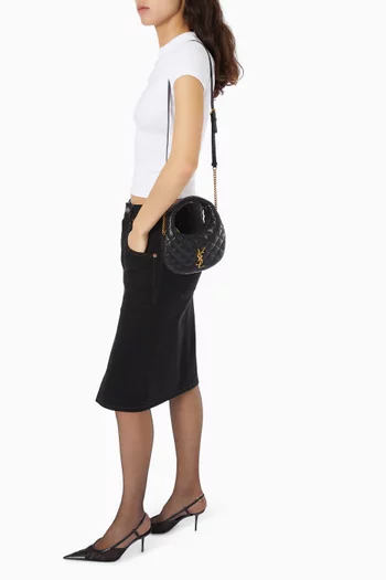 حقيبة إيكارينو ميني جلد ماعز مبطّن