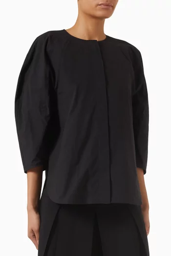 بلوزة قطن بيما بقصة منحوتة