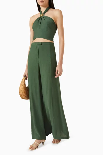 بلوزة تايلور بحمالة حول الرقبة فيسكوز