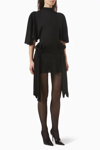 3D Floral Mini Dress