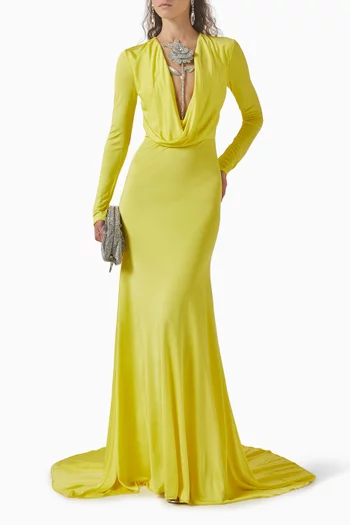 Crystal-embellished Rose Gown