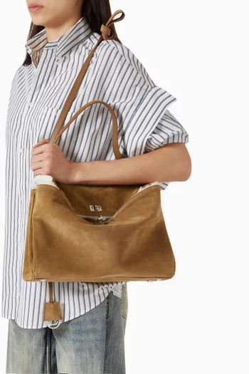 حقيبة روديو متوسطة بيد علوية شمواه جلد عجل