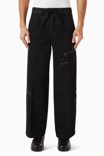 بنطال جينز ليزي بطيات دينم