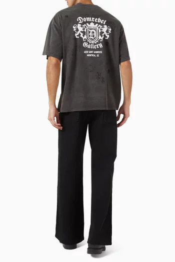 Lion Crest Faded T-shirt in Cotton-jersey