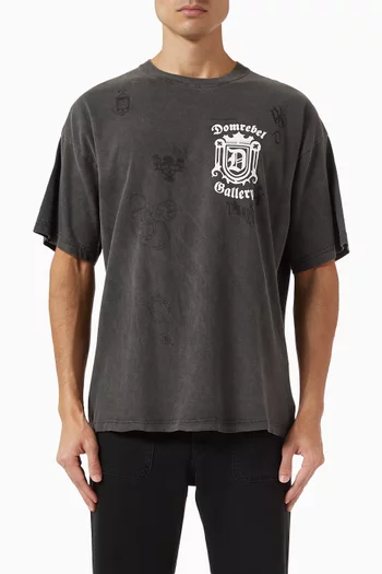 Lion Crest Faded T-shirt in Cotton-jersey