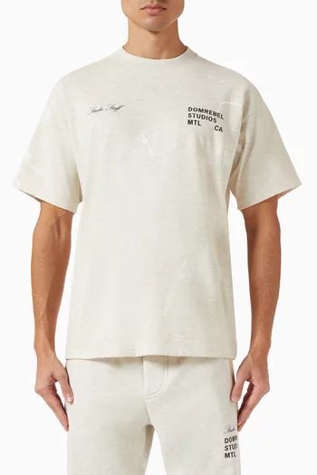 Staff Print T-shirt in Cotton