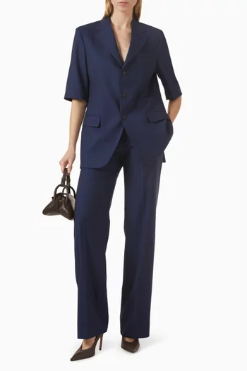 جاكيت ناديا بقصة فضفاضة صوف بكر