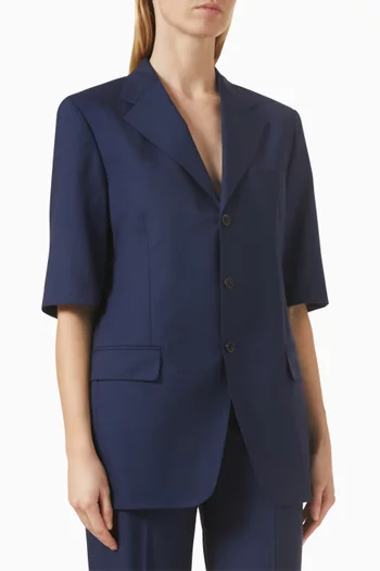 جاكيت ناديا بقصة فضفاضة صوف بكر