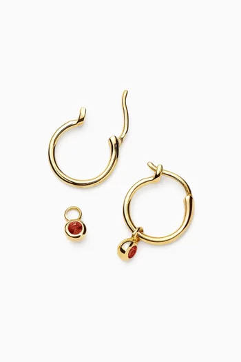 Lunar New Year Huggie Earrings in 18kt Gold Vermeil