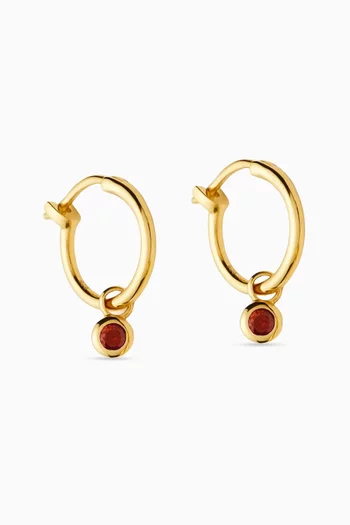 Lunar New Year Huggie Earrings in 18kt Gold Vermeil