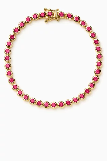 Tennis Round Bracelet in 18kt Gold Vermeil