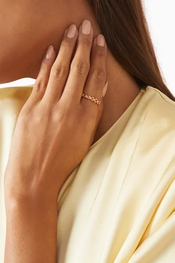 خاتم تنس اتيرنيتي نحاس مطلي ذهب عيار 18