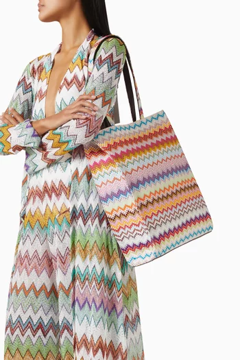 Tote Bag in Raschel Knit