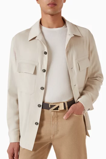 Monogram Reversible Belt in Leather