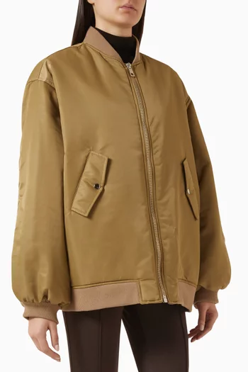 Astra Bomber Jacket in Satin
