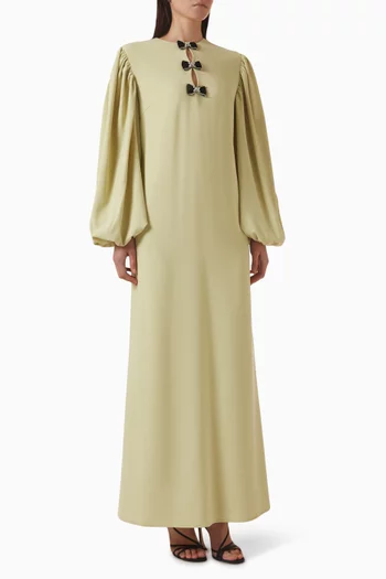 فستان هالو مزين بعقد