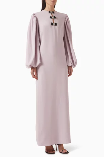 فستان هالو مزين بعقد