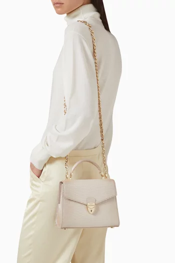 Midi Mayfair® 2 Top-handle Bag in Lizard Leather