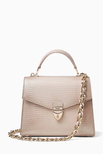 Midi Mayfair® 2 Top-handle Bag in Lizard Leather