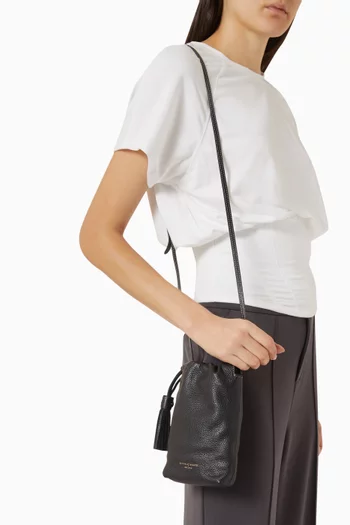 حقيبة كروس هدسون جلد حُبيبي لين 