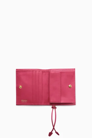 Small Logo Wallet in Calfskin Leather