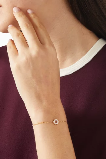 سوار كيرا بحلي سداسية بتصميم زهرة البرسيم