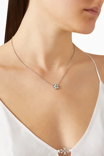 Kira Enamel Flower Pendant Necklace