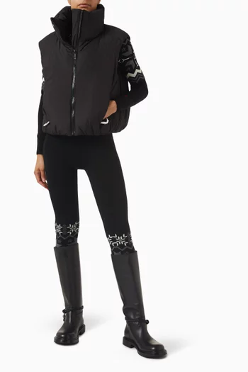 فيست مبطن بالزغب بنقشة خطوط شيفرون