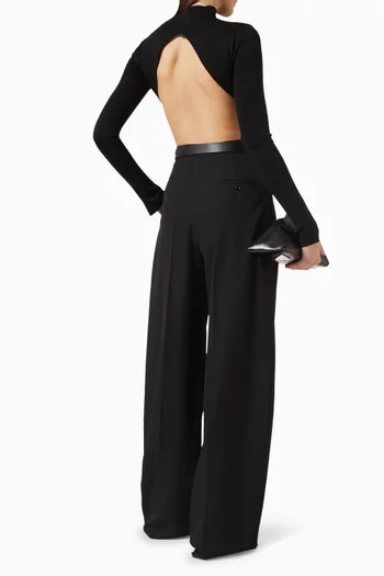 بلوزة بظهر مكشوف نسيج قطن