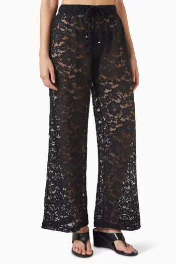 Wide-leg Cover-up Pants in Lace