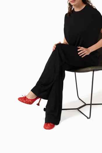 Lila 95 Mules in Lace