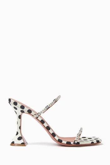 Gilda 95 Embellished Mules in Satin