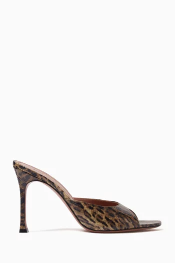 Alexa 95 Mules in Snake-embossed Leather