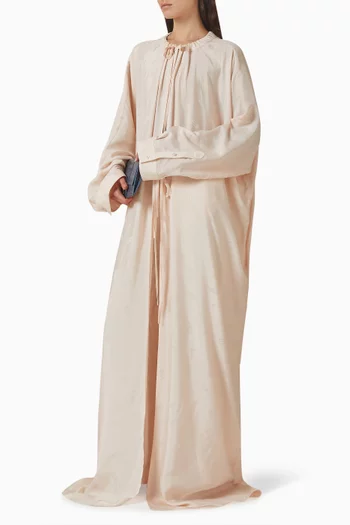 فستان طويل برباط عند الرقبة