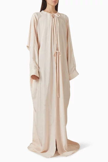 فستان طويل برباط عند الرقبة