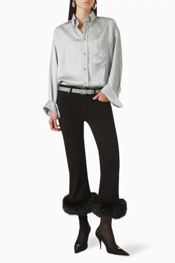 Type Fade Cocoon Shirt in Jacquard Viscose