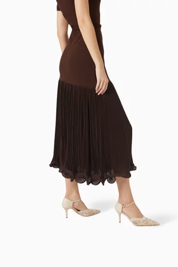 حذاء كلاسيك بوسيتانو دورساي بكعب 75 مم دانتيل كروشيه