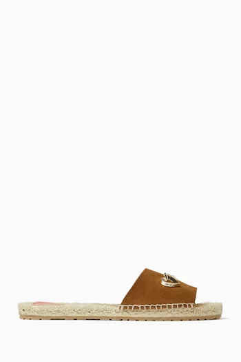 Heart Slides in Suede