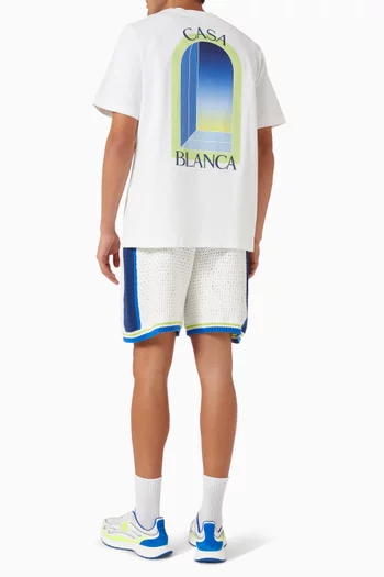 تي شيرت بطبعة أقواس قطن