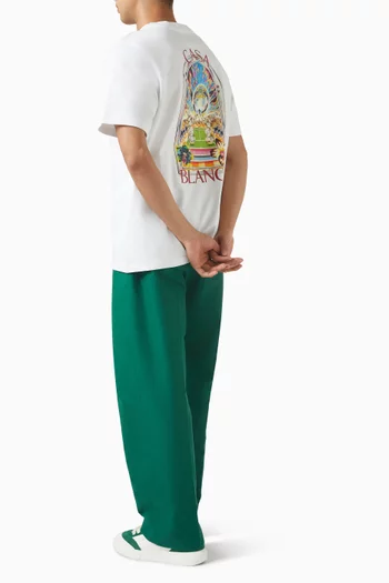 تي شيرت بطبعة Tennis Landscape‏ قطن