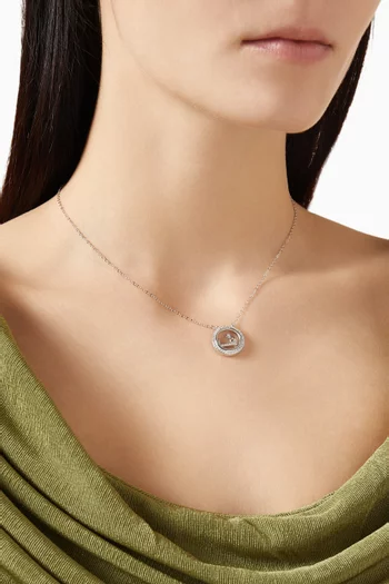 Arabic Letter 'Faa' Necklace in Sterling Silver