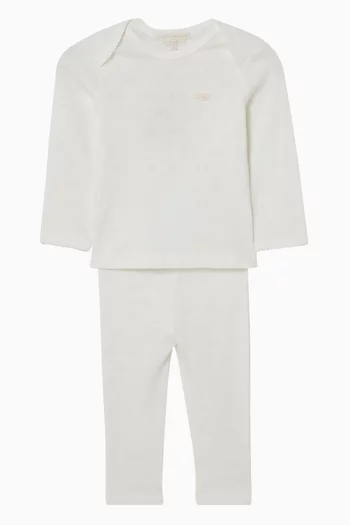 Pointelle Two-piece Set in Cotton