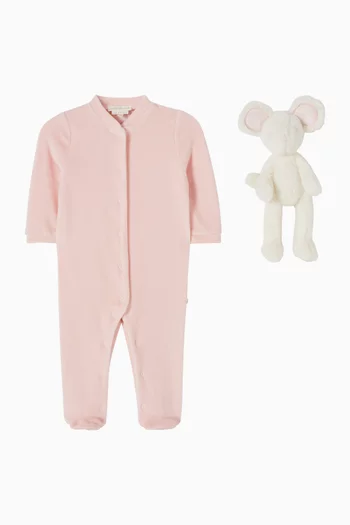 طقم هدايا سليب اند سناجل مزين بأجنحة مخمل