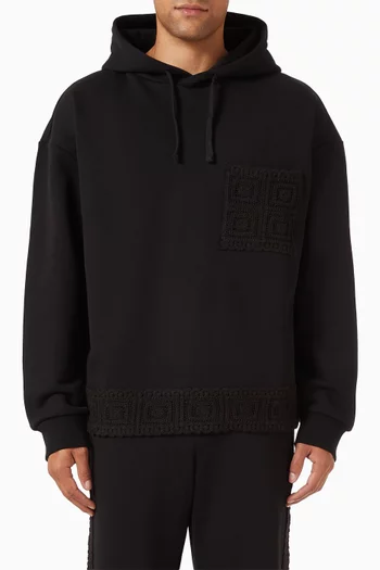 كنزة بغطاء رأس انيجو صوف قطني