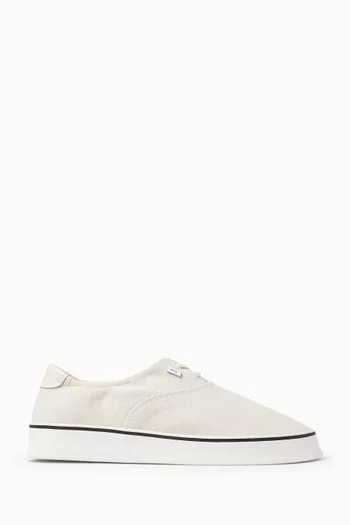 Tennis Sneakers in Cotton Canvas