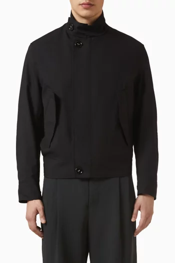 Harrington Jacket in Wool Gabardine